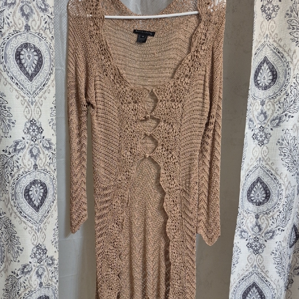 Women's Tan Knit Cardigan